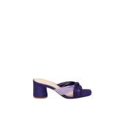 Fabienne Chapot Lila Mule med knappdetalj Purple, Dam