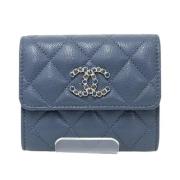 Chanel Vintage Pre-owned Laeder plnbcker Blue, Dam