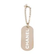 Chanel Vintage Pre-owned Tyg nyckelhllare Gray, Dam