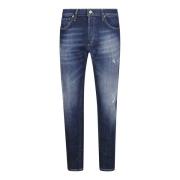 Dondup Blå morot passform jeans med lappar Blue, Herr