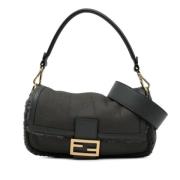 Fendi Vintage Pre-owned Laeder axelremsvskor Gray, Dam