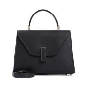 Valextra Svart läder crossbody väska Black, Dam