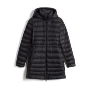 Woolrich Svart Parka Vattenavvisande Quiltat Design Black, Dam