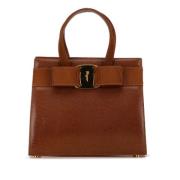 Salvatore Ferragamo Pre-owned Pre-owned Laeder handvskor Brown, Dam