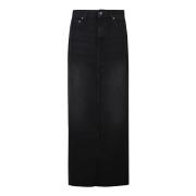 Mother Rolig Dip Maxi Kjol Black, Dam