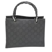 Gucci Vintage Pre-owned Nylon totevskor Black, Dam