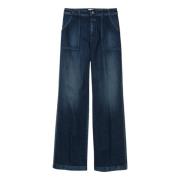 Closed Aria Blå Flare Jeans Blue, Dam