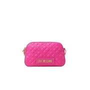 Love Moschino Quiltad PU Axelväska Pink, Dam