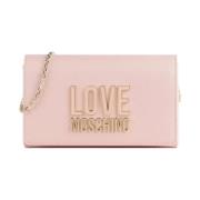 Love Moschino Stilig PU-väska Pink, Dam