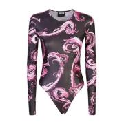 Versace Jeans Couture Elegant Svart Top Aw24 Multicolor, Dam