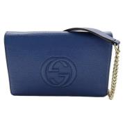 Gucci Vintage Pre-owned Laeder plnbcker Blue, Dam