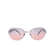 Chanel Vintage Pre-owned Tyg solglasgon Pink, Dam