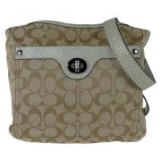 Coach Pre-owned Pre-owned Canvas axelremsvskor Beige, Dam