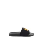 Palm Angels Brinnande Monogram Slides Black, Herr