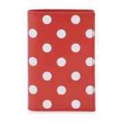 Comme des Garçons Polka-Dot Läder Bifold Plånbok Multicolor, Herr