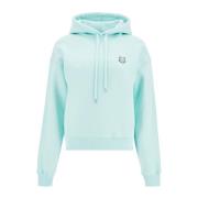 Maison Kitsuné Sweatshirt med djärv rävhuvud Blue, Dam