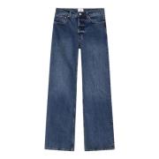 Anine Bing Vintage High-Waisted Wide Leg Jeans Blue, Dam