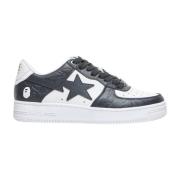 A Bathing APE Sneakers i konstläder med logopatch Black, Herr