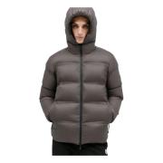 Moncler Ripstop Dunjacka med Avtagbar Huva Brown, Herr