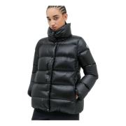 Moncler Kort dunjacka med ståkrage Black, Dam