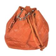 Chanel Vintage Pre-owned Laeder chanel-vskor Orange, Dam