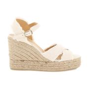 Castañer Gyllene Lurex Kil Espadrilles Sandaler White, Dam