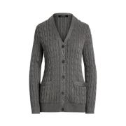 Ralph Lauren V-ringad kofta Gray, Dam