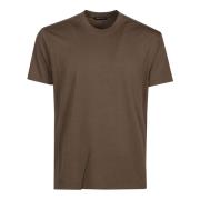 Tom Ford Avslappnad Bomull T-shirt Brown, Herr