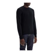 Tom Ford Ull Kashmir Crewneck Pullover Black, Herr