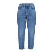 Tommy Hilfiger Broderade Ultra High Tapered Mom Jeans Blue, Dam