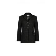 FABIENNE CHAPOT Cher Tweed Blazer Black, Dam