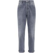 Brunello Cucinelli Klassiska Denimbyxor Blå Blue, Herr