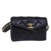 Chanel Vintage Pre-owned Laeder crossbodyvskor Black, Dam