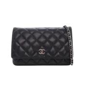 Chanel Vintage Pre-owned Laeder plnbcker Black, Dam