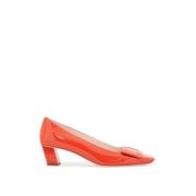 Roger Vivier Ikoniska lackpumps med fyrkantig spänne Red, Dam