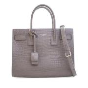 Yves Saint Laurent Vintage Pre-owned Laeder handvskor Gray, Dam