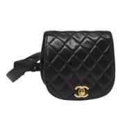 Chanel Vintage Pre-owned Laeder crossbodyvskor Black, Dam