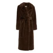 P.a.r.o.s.h. Choklad Faux Fur Kappa Aw24 Brown, Dam