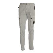 Stone Island Grå Stretch Twill Byxor Gray, Herr