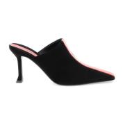 Salvatore Ferragamo Mocka Mules med Grafisk Infällning Black, Dam