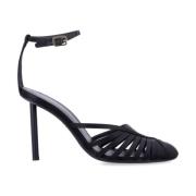 Salvatore Ferragamo Svart Häl Slingback Stiletto Sko Black, Dam