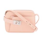 Salvatore Ferragamo Justerbart Rem Läderkameraväska Pink, Dam