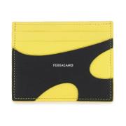 Salvatore Ferragamo Läder Cut-Out Korthållare Black, Herr