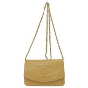 Chanel Vintage Pre-owned Laeder plnbcker Yellow, Dam