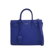 Yves Saint Laurent Vintage Pre-owned Laeder handvskor Blue, Dam