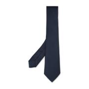 Kiton Enfärgad Navyblå Sidenslips Blue, Herr