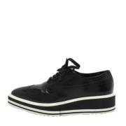 Prada Vintage Pre-owned Laeder sneakers Black, Dam