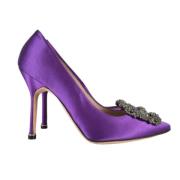 Manolo Blahnik Pre-owned Pre-owned Tyg klackskor Purple, Dam