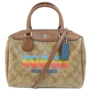 Coach Pre-owned Pre-owned Canvas handvskor Beige, Dam