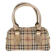 Burberry Vintage Pre-owned Canvas handvskor Beige, Dam